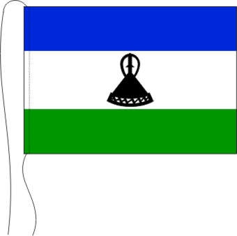 Lesotho - Tischflagge 25 x 15 cm