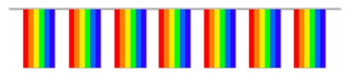 Fahnenkette Regenbogen - VE 10 Stück Auslaufartikel - WI