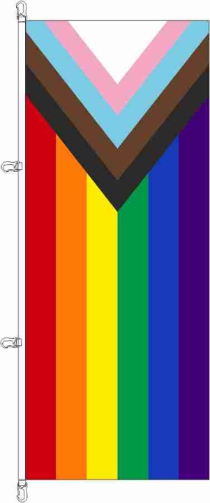 Regenbogen Queer Pride - Hochformatflagge