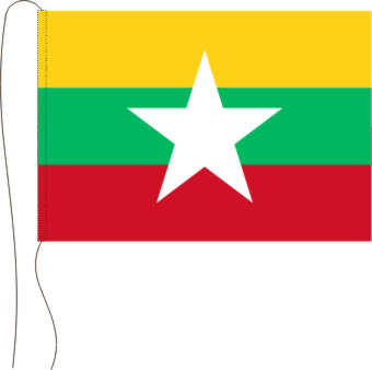 Myanmar - Tischflagge 25 x 15 cm