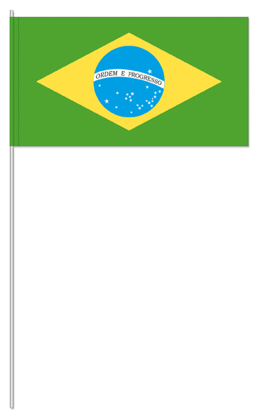Brasilien (1 VE = 50 Stück) - Papierfahnen