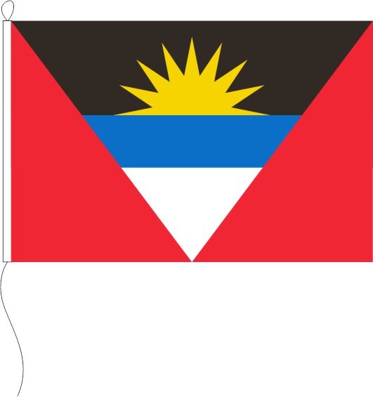 Antigua + Barbuda - Tischflagge 15 x 10 cm