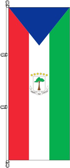 Äquatorial Guinea mit Wappen - Hochformatflagge