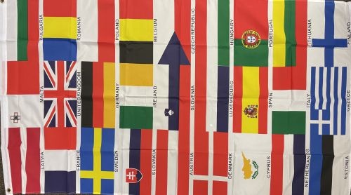 Europa + 27 Länder - preiswerte Alternative: 150 x 90 cm