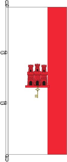 Gibraltar - Hochformatflagge