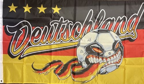 Deutschland Fußballgesicht - preiswerte Alternative: 150 x 90 cm