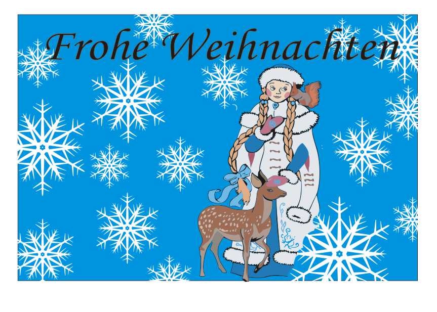 Frohe Weihnachten Schneekönigin 150 x 100 cm - Querformatflagge