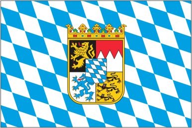 Bayern Raute mit Wappen - preiswerte Alternative 90 x 60 cm
