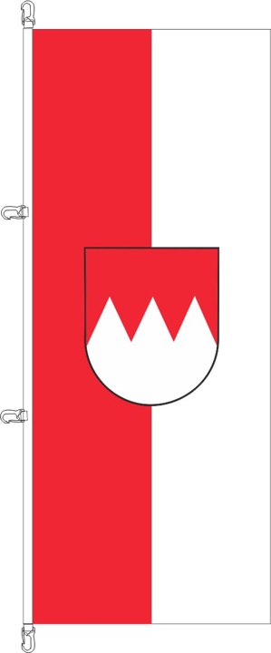 Franken mit Wappen - Hochformatflagge