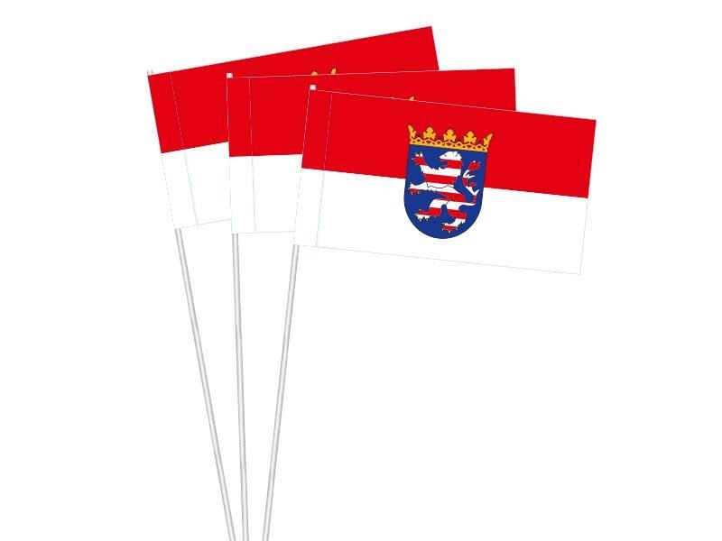 Hessen mit Wappen (1 VE = 50 Stück) - Papierfahnen
