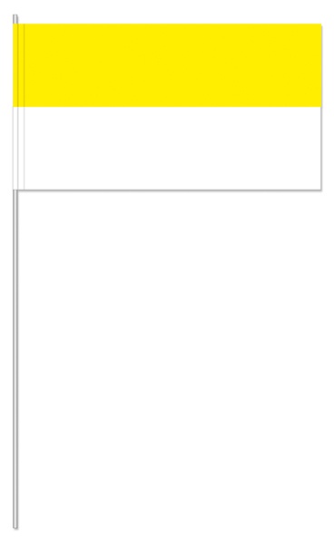 Farbe gelb/weiß (1 VE = 50 Stück) - Papierfahnen