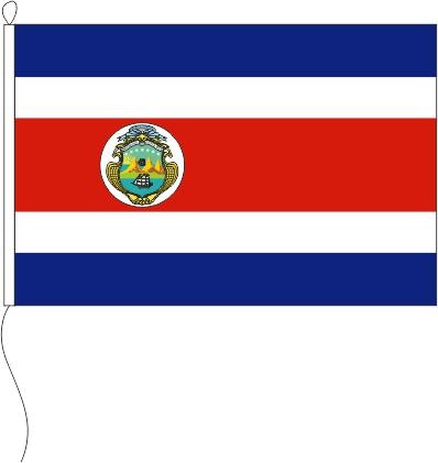 Costa Rica mit Wappen - Querformatflagge