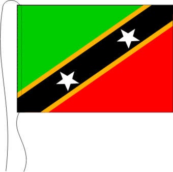 St. Christopher + Nevis - Tischflagge 25 x 15 cm