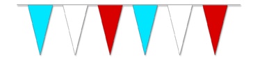Wimpelkette blau/weiß/rot 4 m - WI