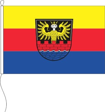 Emden mit Wappen - Querformatflagge