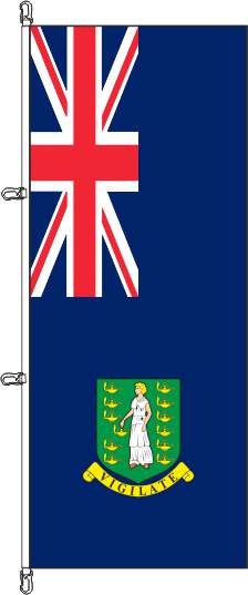 Jungferninseln (britisch), blaugrundig - Hochformatflagge