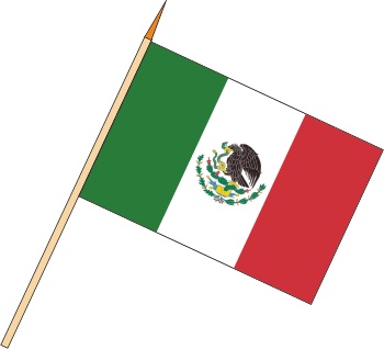 Mexiko - Stockfahnen (1 VE = 10 Stück) - Stockfahne