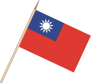 Taiwan - Stockfahnen (1 VE = 10 Stück) - Stockfahne
