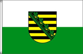 Sachsen mit Wappen - preiswerte Alternative: 150 x 90 cm