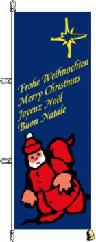 Frohe Weihnachten - 120 x 300 cm Restposten - Hochformatflagge