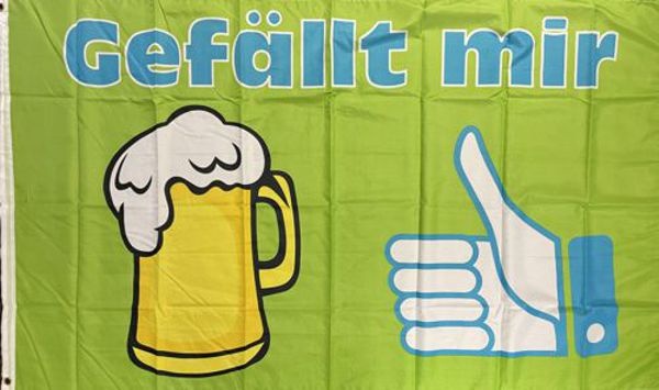 Bier gefällt mir - preiswerte Alternative: 150 x 90 cm