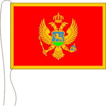 Montenegro - Tischflagge 25 x 15 cm