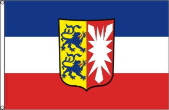 Schleswig-Holstein mit Wappen - preiswerte Alternative: 150 x 90 cm