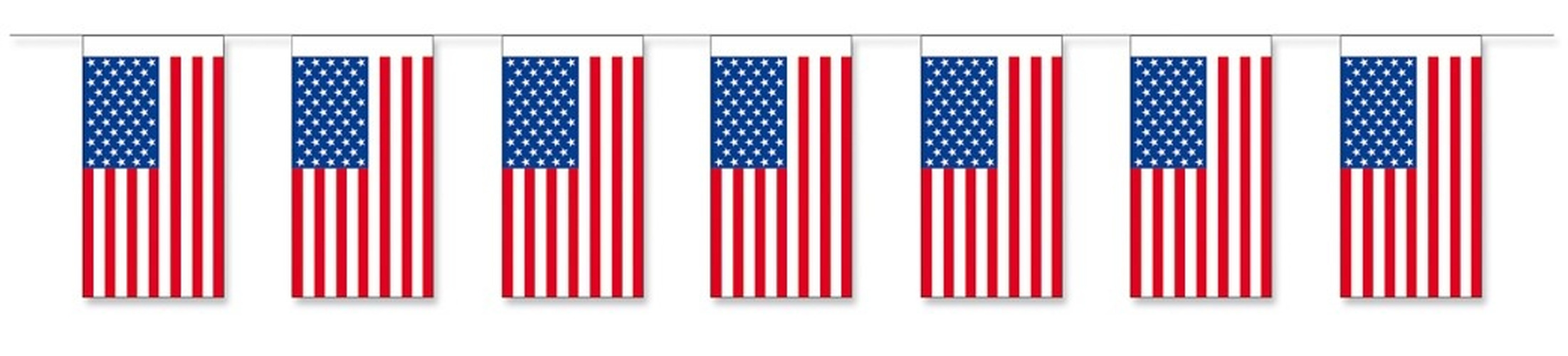 Fahnenkette USA - VE 10 Stück - WI