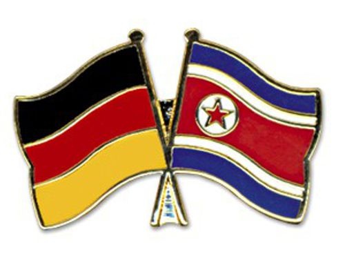 Deutschland - Nordkorea Anstecknadel