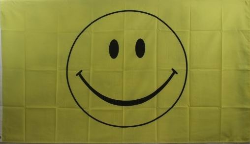 Smiley lachend - preiswerte Alternative: 150 x 90 cm