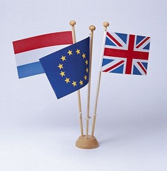 Tischflaggenständer Holz natur ca. 30 cm hoch 3-fach