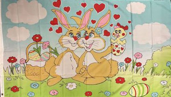 Ostern Herzen - preiswerte Alternative: 150 x 90 cm
