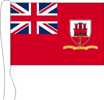 Gibraltar Handelsflagge - Tischflagge 25 x 15 cm
