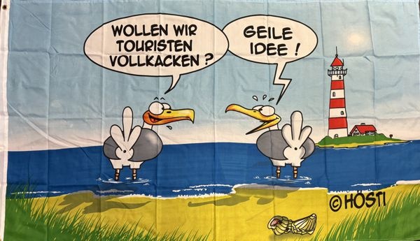 Touristen vollkacken - preiswerte Alternative: 150 x 90 cm