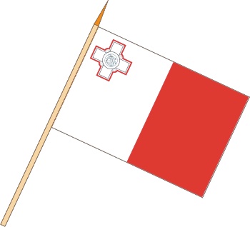 Malta - Stockfahnen (1 VE = 10 Stück) - Stockfahne