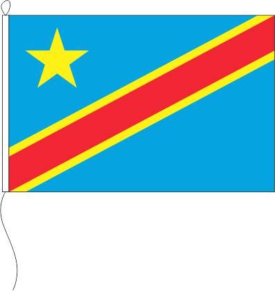 Kongo (Demokr. Republik, Kinshasa) - Querformatflagge