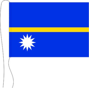 Nauru - Tischflagge 25 x 15 cm