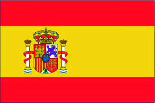 Spanien mit Wappen - Autofahne