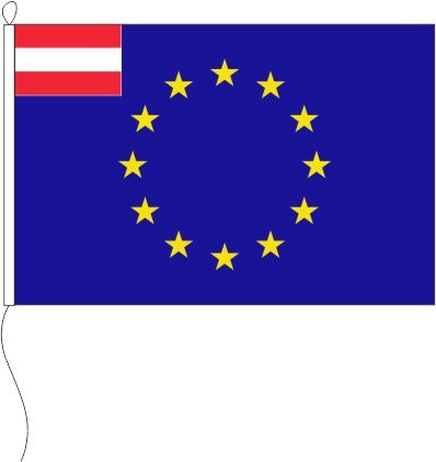Europa (Österreich in der Gösch) - Querformatflagge