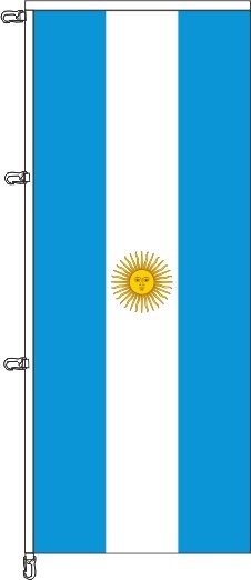 Argentinien mit Wappen - Auslegerflagge