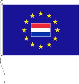 Europa (Niederlande Fahne im Sternenkreis) - Querformatflagge