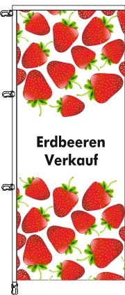 Erdbeeren Verkauf - Auslegerflagge