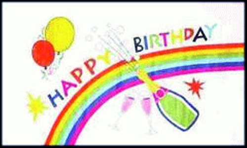 Happy Birthday - preiswerte Alternative: 150 x 90 cm