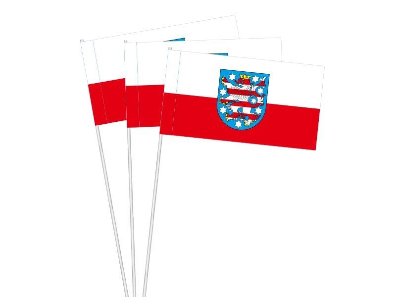 Thüringen mit Wappen (1 VE = 50 Stück) - Papierfahnen