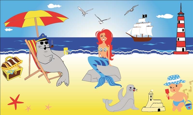 Leuchtturm Sommer 2 - preiswerte Alternative: 150 x 90 cm
