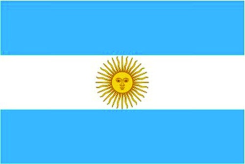 Argentinien mit Wappen - Autofahne