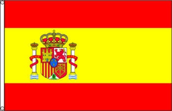 Spanien mit Wappen - preiswerte Alternative: 150 x 90 cm