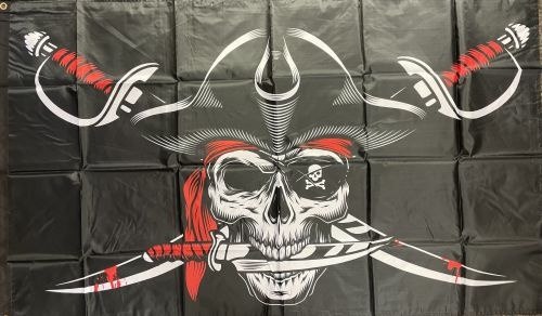 Totenkopf mit Dolch - preiswerte Alternative: 150 x 90 cm