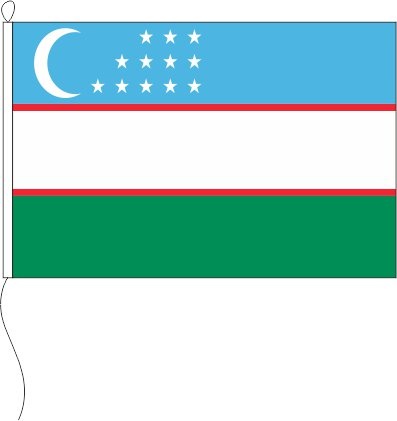 Usbekistan - Tischflagge 15 x 10 cm