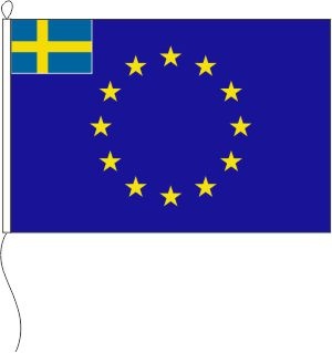 Europa (Schweden in der Gösch) - Querformatflagge